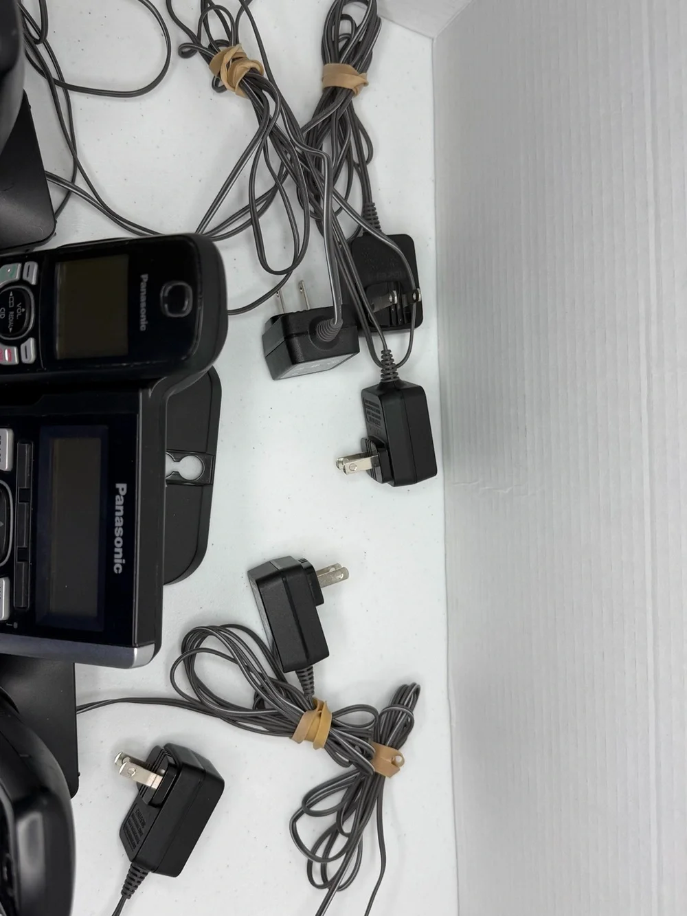 Panasonic Black Cordless Handsets with Orange Backlit Keypads